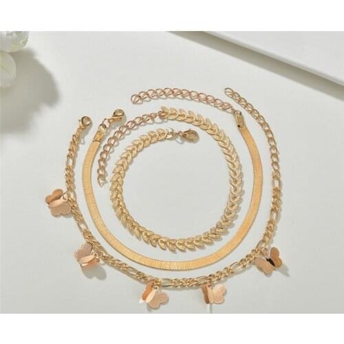 2020 Multi Butterfly Ankle Bracelet for Women Feet Bracelets Boho Handmade Foot Jewelry Girl Chain Anklets anklets for women