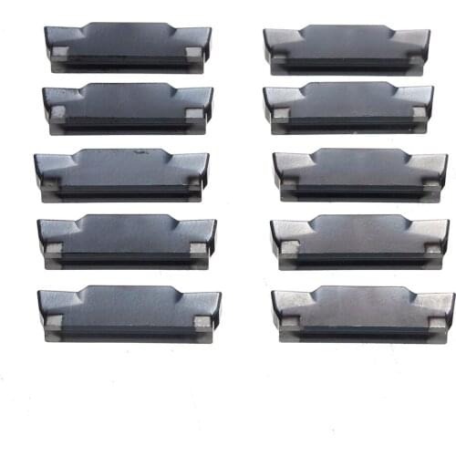 10Pcs MGMN400-M Carbide Inserts 4.0mm Grooving Cut Off Holder Inserts for MGEHR MGIVR for Turning Tool Boring Bar