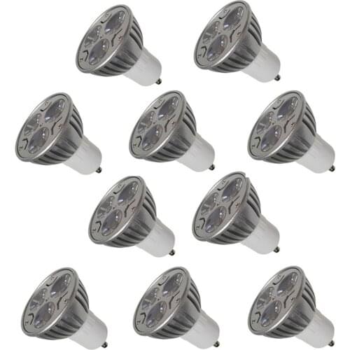 10pcs/lot 3W Led Spotlight GU10 MR16 250LM Bulbs Lamp 220V 12V Light Spot Led Energy Saving Warm Cool White Color for Home Hotle