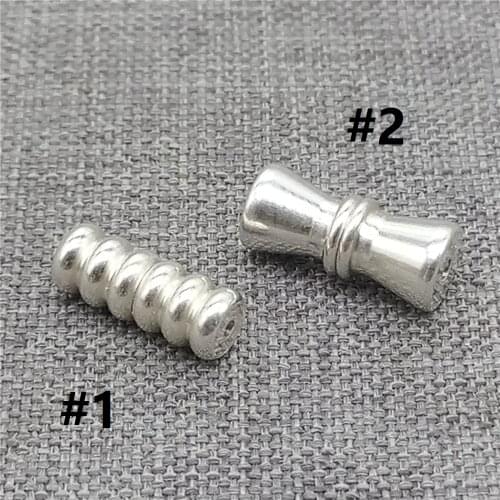 2 Pieces 925 Sterling Silver Plain Barrel Screw Clasps for Bracelet Necklace