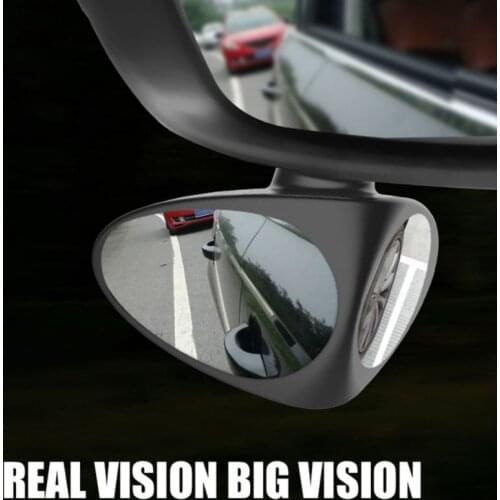 2 In 1 Car Blind Spot Mirror Wide Angle Mirror 360 Rotation Adjustable Convex Rear View Mirror View Front Wheel Mirror