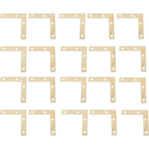 20 pcs 51mm Flat Corner Right 90º Angle Bracket Repair Plate Fixing Brace