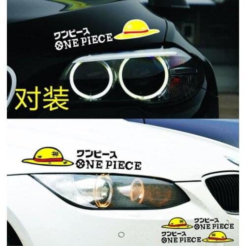 36CM*5.5CM ONE PIECE Pirate Monkey Luffy Car Stickers Cartoon Creative Decoration Decals For Reflective Auto Tuning Styling D15