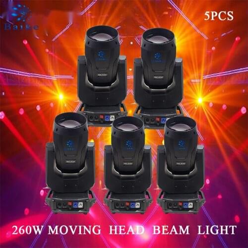No Tax 5pcs Lyre Beam 260w Sharpy Beam 10r Moving Head Light Stage Wash Moving Head Spot Lights Disco Party Club light DMX Light