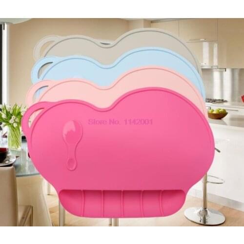 50set Silicone Children Placemat Bar Mat Baby Kids Cloud Shaped Plate Mat Table Mat Set Home Kitchen Pads Silicone Placemat Bar