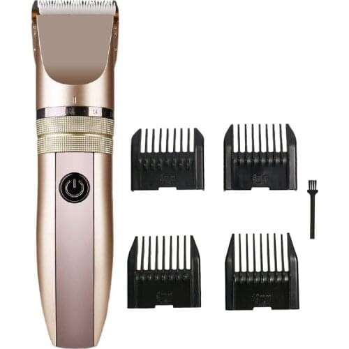 Boxin Electric Hair Clippers Professional USB Low Noise Cordless Mens Barber Salon Trimmer Haircut Machine Tool Set,Gold