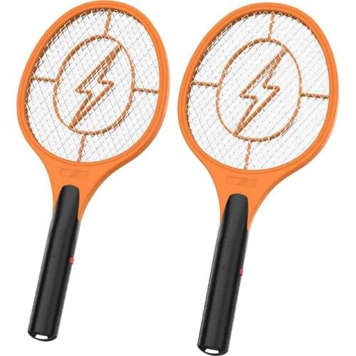 Bug Zapper, 2 Pack Indoor & Outdoor Electric Fly Swatter, for Home, Bedroom, Kitchen, Office, 3-Layer Safety Mesh