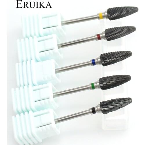ERUIKA 26 Types Black Pink Ceramic Nail Drill Bit Rotary Burr Electic Milling Cutter for Manicure Pedicure Drill Accessory Tool