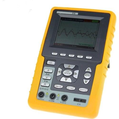 Hot Sale Professional Handheld oscilloscope VC210 Digital 20MHZ Bandwidth Single Channel USB Interface Multimeter Oscilloscope