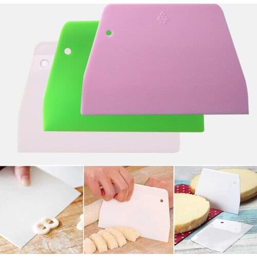 2 PCS Dough Scrapers Cream Smooth Cake Spatula Baking accessories Multipurpose Kitchen pastry for Pizza dessert decorators Tools