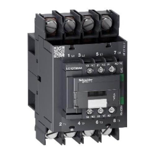 LC1DT80A6EHE LC1-DT80A6EHE 80A AC-1 48-130VAC/DC LC1D AC contactor (AC coil)