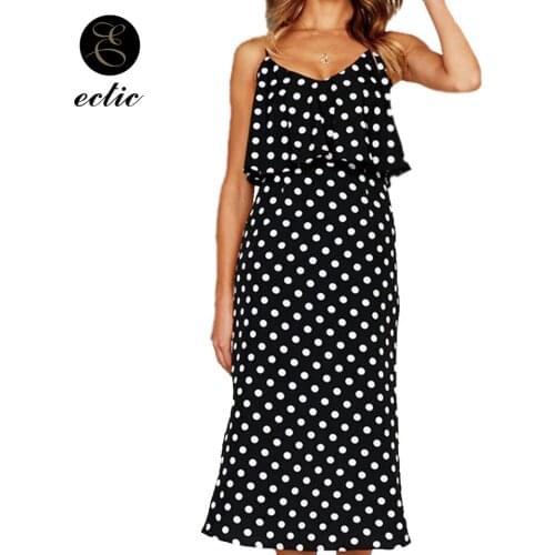 Leopard Long Dress Gown Elegant Women Black Dress White Polka Dot Robe Femme Ete 2021 Bodycon Dress Suspender Nightclub Sukienka