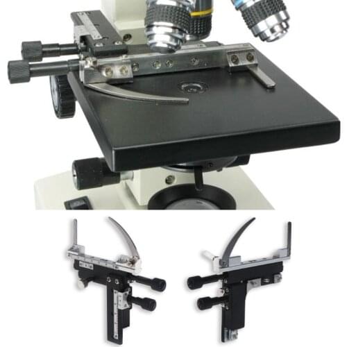 Microscope Moveable Stage Caliper With Scale Attachable Mechanical Stage X-Y High-precision Vernier Biological