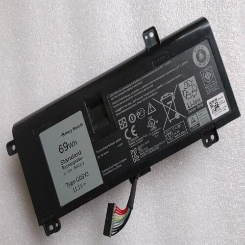 New G05YJ GO5YJ for Dell Alienware 14 P39G A14 M14X R3 R4 ALW14D-5528 1528 4528 Y3PN0 8X70T Genuine Laptop Battery 11.1V 69WH