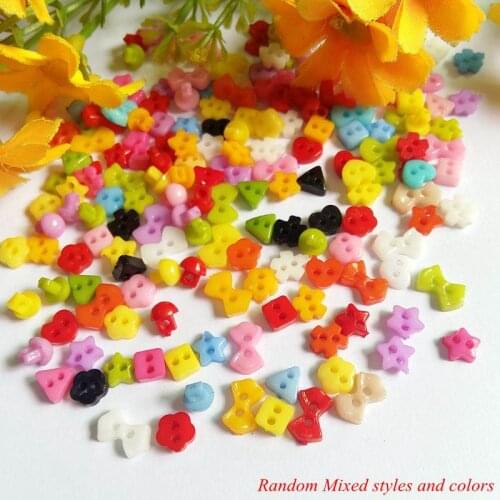 500pcs/lot About 6mm buttons Mixed color Plastic Cute Mini Buttons Sewing Decor Card Making DIY Lovely Decorative Decor Tools