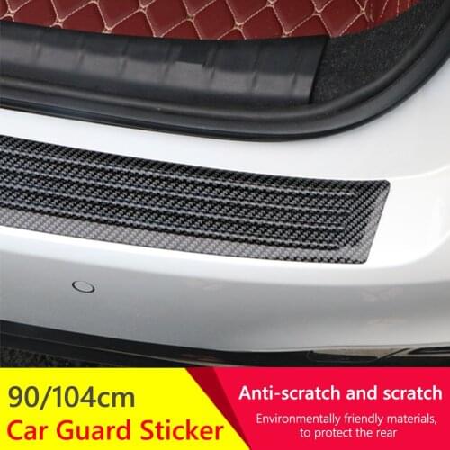 90cm/104cm Universal Car Trunk Guard Plate Sticker Rear Bumper Trim Anti-Scratch Protection Strip Pad Car Styling Accessories