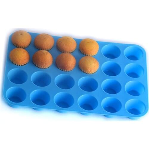 1 pc 24 Holes Mini Muffin Cake Mold Silicone Non Stick Cupcake Pancake DIY Mini Chiffon Chocolate Tray Mold