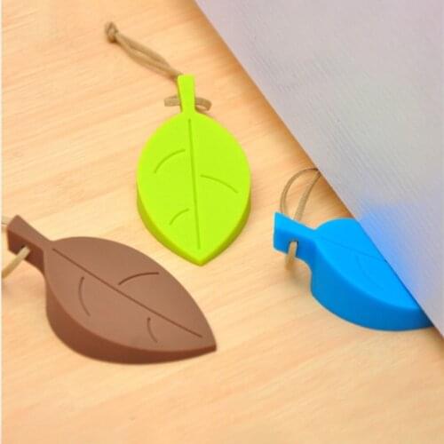1PCS Silicon Leaves Door Stop For Children Baby Protector Block Anti-Folder Hand Security Door Stopper Rubber Wedge Holder