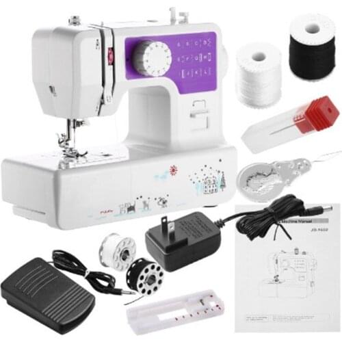 1602 Household Mini Sewing Machine Electric Multi-function with Lamp Sewing Machine Stitches DC Power Foot Pedal