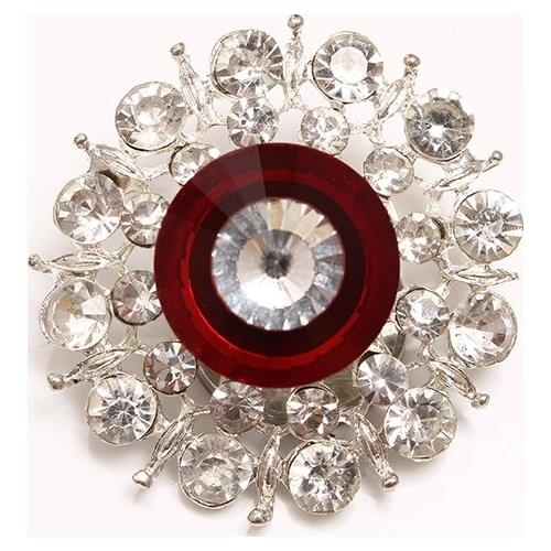 50PCS/LOT) Clear Sparkling Rhinestone Loop Brooch sew-on decoration