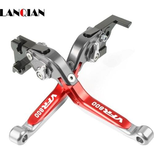 Motorcycle Accessories CNC Adjustable Brake Clutch Levers With LOGO For HONDA VFR800 VFR 800 2002 2003 2004 2005 2006 2007 08-17