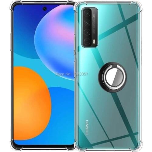 Case For Huawei Honor 10x Lite Shockproof Soft Metal Finger Ring Holder Cover For Huawei Honor 10x Lite 6.67 inch