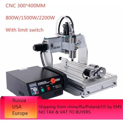 CNC 3040 WOOD ROUTER ENGRAVER ENGRAVING Milling Cutting DRILLING Machine 800w/1500w/2200w with Limit Switch