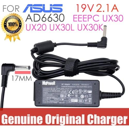 For ASUS EPC UX30 UX20 UX30L UX30K 19V 2.1A AD6630 Notebook laptop supply power AC adapter charger cord 19V 2.1A