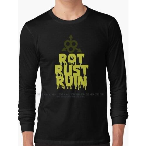 Rot Rust And Ruin Long Sleeve T Shirt 100% Pure Cotton Big Size Fantasy Chaos Total War Chaos Gods Black Leagion Death Guard