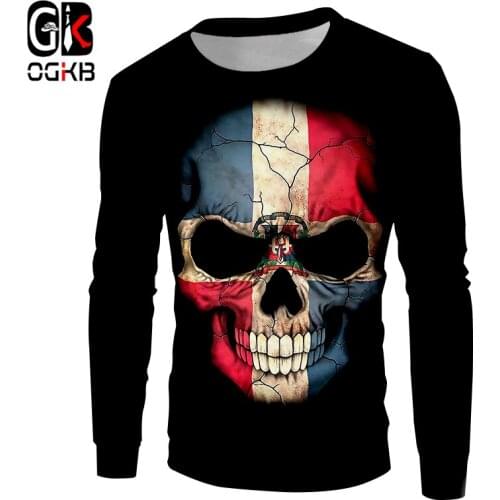 OGKB 3D Poker Printed Sweatshirts For Women/men Long Sleeve Hoodies hoody Casual Pullover Autumn Winter O Neck Sweats Dropship