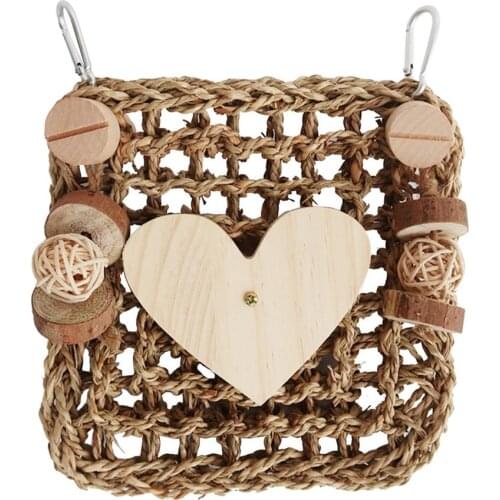 Bird Chewing Seagrass Mat Anti-boring Seaweed Hanging Board Hamster Toys Pet Supplies Bag Storage