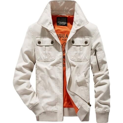 Fashion Mens Clothing Spring and Autumn Casual Embroidery Motorcycle Jacket Male Youth Handsome Lapel Safari Jackets Overcoat