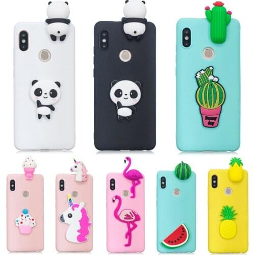 3D Ice-cream Doll Unicorn Panda Flamingo Cactus Soft Silicone TPU Case For Xiaomi Redmi Note 5 / Redmi Note 5 Pro Cover Fundas