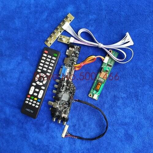 LCD controller board kit USB VGA signal digital DVB 1CCFL for B156XW01/LP156WH1/M156NWR1/N156B3 screen 1366*768 30 Pin LVDS