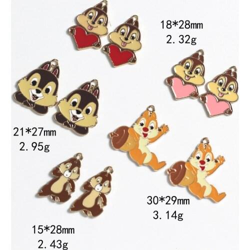 Novelty earrings Korean earrings quirky jewelry dripping oil squirrel alloy jewelry accessories rubber band earrings pendant
