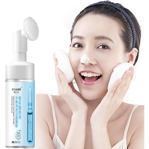 Amino Acid Cleanser Foam Cleanser Hyaluronic Acid Moisturizing Skin Rejuvenation Cleansing Mousse Bubble Face Cleansing Care