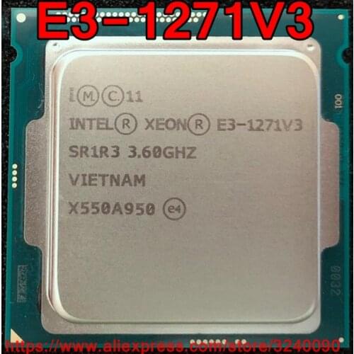 Original Intel CPU Xeon E3-1271V3 Processor 3.60GHz 8M 80W Quad-Core E3 1271V3 LGA1150 free shipping E3-1271 V3 E3 1271 V3