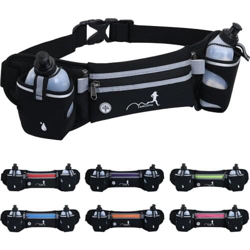 Waterproof Fanny Pack water bottle Phone holder Belt Chest Waist bag Travel Running jogging marathon Gym Cycling Sports Hyration