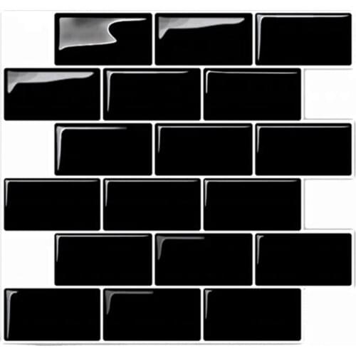 Practical 3D Wall Stickers Brick Wallpaper Tile for Kitchen Bathroom Backsplash Aunty-Tile Home Decoration 30x30Cm