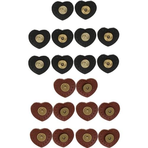 Leather Bag Buckle Magnetic Snap Buckle Heart-Shaped Buckle Replacement for DIY Handbag Bag Fastener Sewing Accessories KZ0269