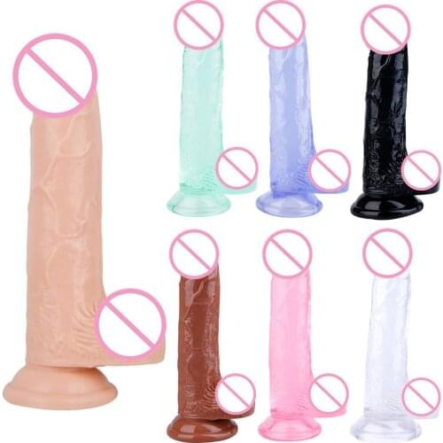 7.87 inch/20 cm Realistic Dildo Erotic Bullet Cock Penis Adults Toys Big Dildo Sex Toys For Women Female Masturbation Penis
