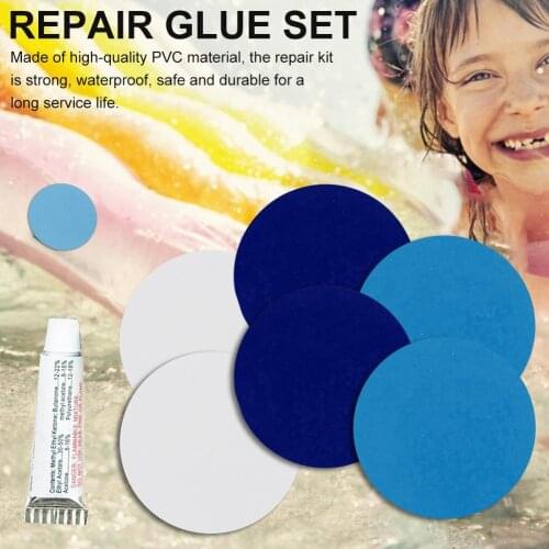 Waterproof Repair Kit Tool Set Kit Patch Rubber Portable Quality For Inflatable Boat Swimming Ring Repair Kit Tools Patches