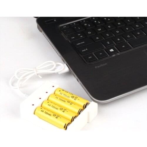 SIV 1.2V Universal Smart 4-Slot AA/AAA Rechargeable Battery Charger Adapter USB Plug