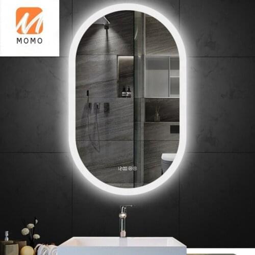 Modern hotel LED lighting anti-fog explosion-proof intelligent human body touch bathroom Mirror without fog