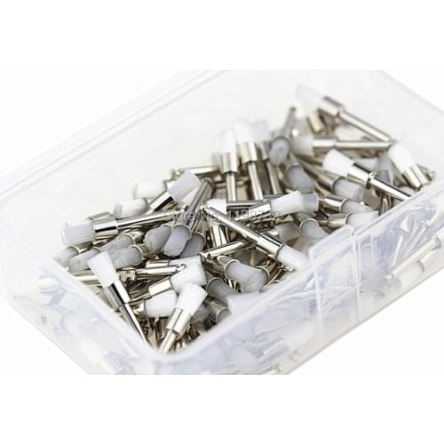 100Pcs Dental Lab Materials Nylon Latch Small Flat Polishing Polisher Prophy Cup Brushes Dentist Products