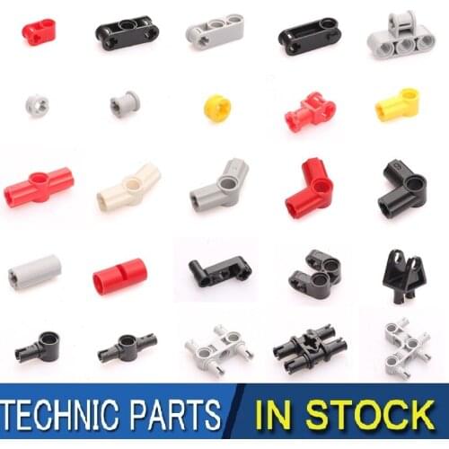 Technology Bricks 20PCS Axle & Pin Connector Perpendicular Compatible 6536 High -tech Building Blocks Particle 32184 42003