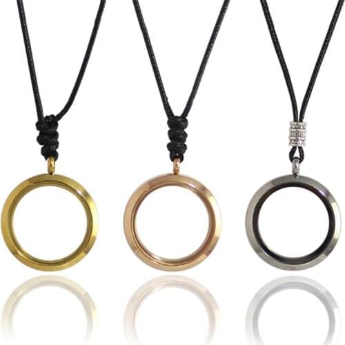 1PC 25/30MM Stainless Steel Glass Locket Keepsake Cremation Jewelry Memory Keeper Hair or Dried Flower Locket Urn Necklace