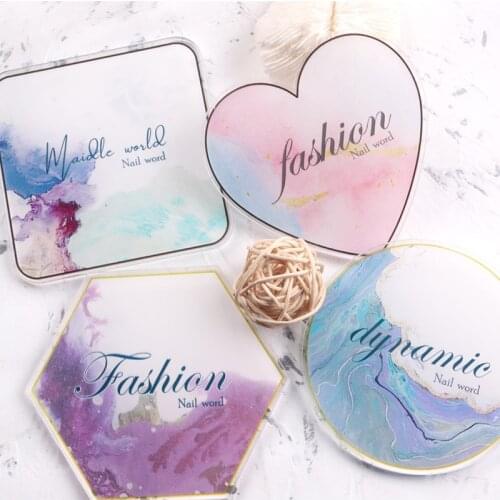 1Pcs/lot round oval Acrylic Manicure Dispaly Palette Nail Art Display Board Washable Nail Polish Color Palette