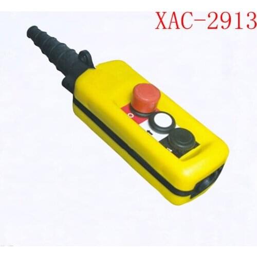 1 Speed Control Hoist Crane 2 Pushbuttons Pendant Control Station With Emergency Stop