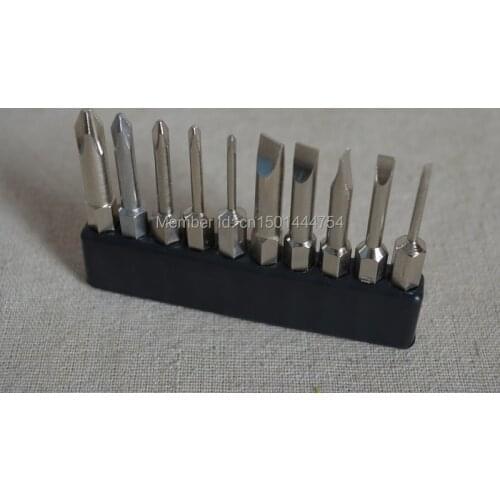10pcs phillips screwdriver bits + slotted bit for Hex tool Fast shipping